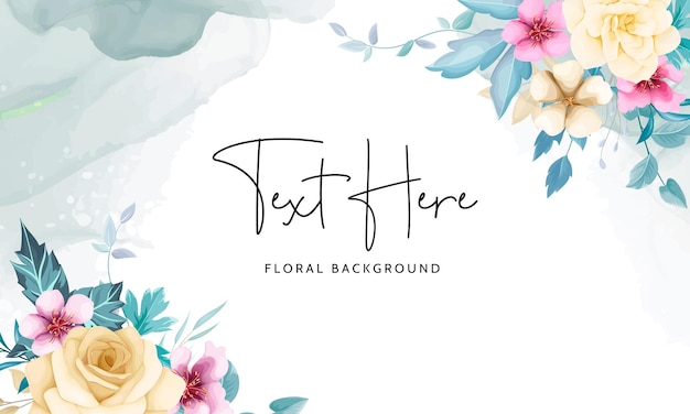 Elegant Floral Background with Handwritten Text and Blooms | Jiffy Designs