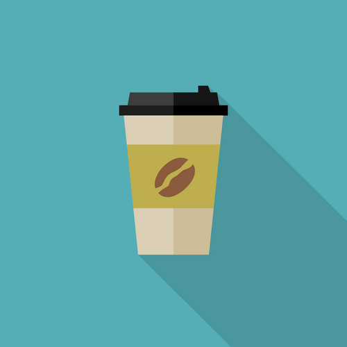 Coffee Paper Cup Icon. Flat Illustration Of Coffee Paper Cup | Jiffy ...