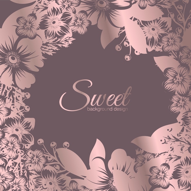 Elegant Floral Frame with 'Sweet' Calligraphic Text | Jiffy Designs