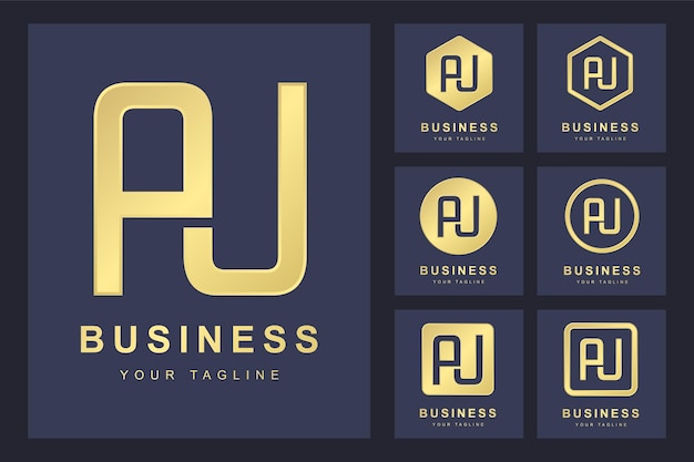 Elegant Golden Monogram Designs for Professional Branding | Jiffy Designs