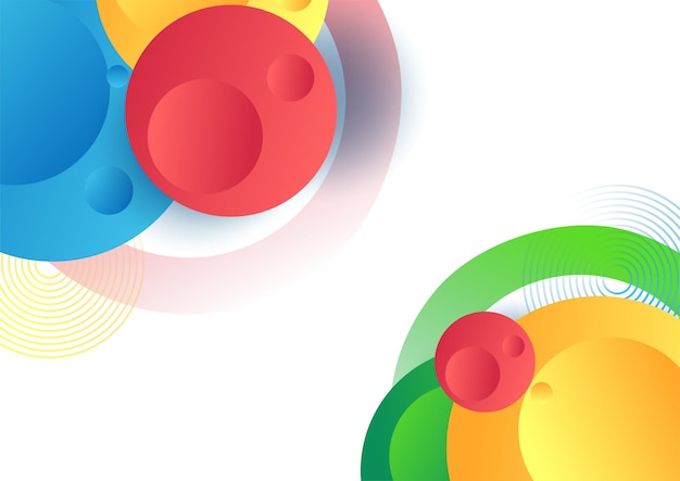 Vibrant Overlapping Geometric Shapes in Warm and Cool Tones | Jiffy Designs