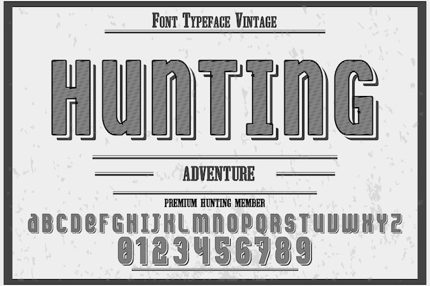 Vintage Hunting Adventure Font with Rugged Lettering | Jiffy Designs
