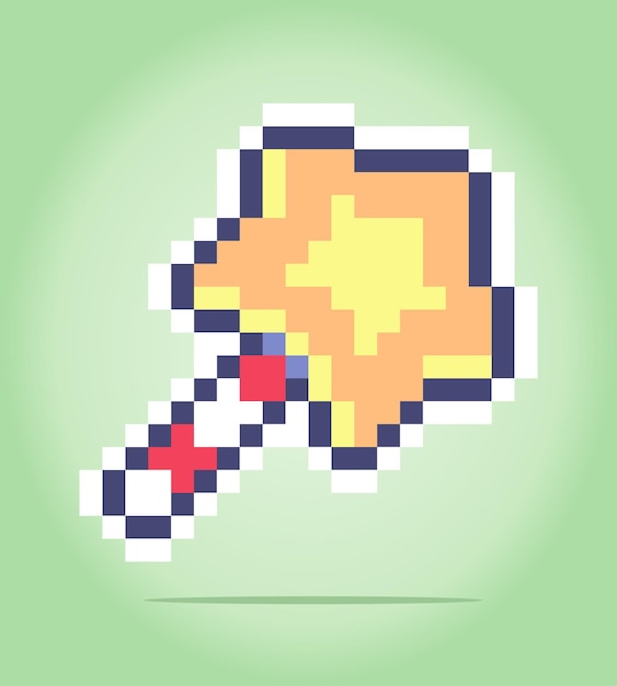 Vibrant Pixel Art Sword on Green Background | Jiffy Designs