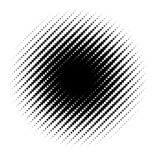 Halftone Element. Abstract Geometric Graphic With Half-Tone Pattern ...