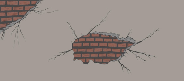 Crumbling Brick Wall with Intricate Cracks and Textures | Jiffy Designs