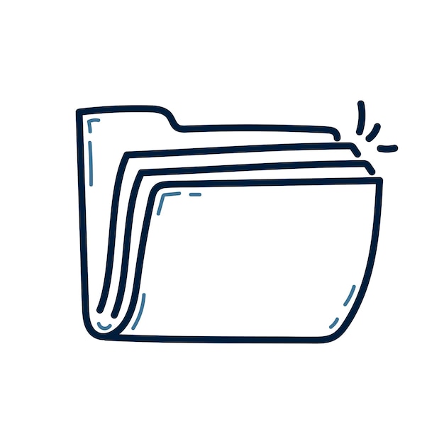 Minimalist Folder Icon with Stylized Edges and Motion | Jiffy Designs