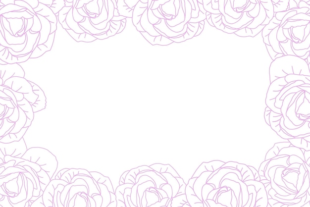 Elegant Floral Border of Delicate Pink Roses | Jiffy Designs