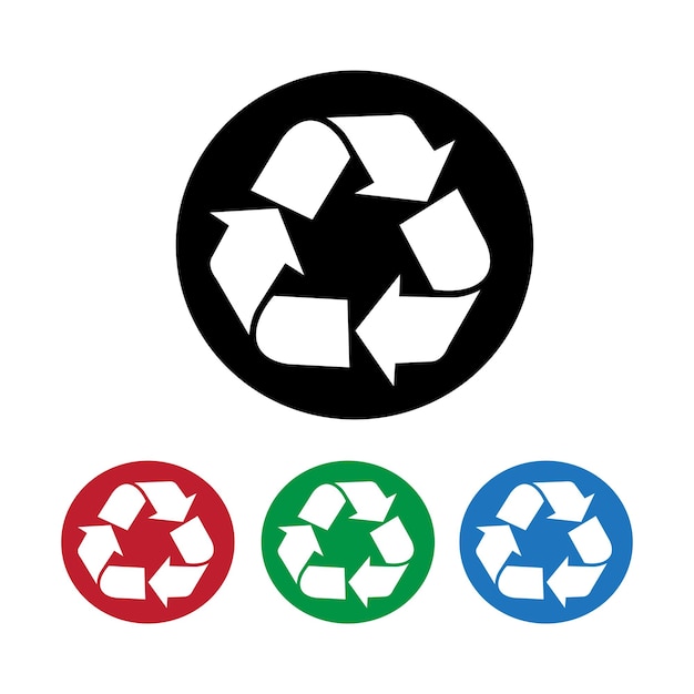 Vibrant Recycling Symbols in Bold Geometric Shapes | Jiffy Designs