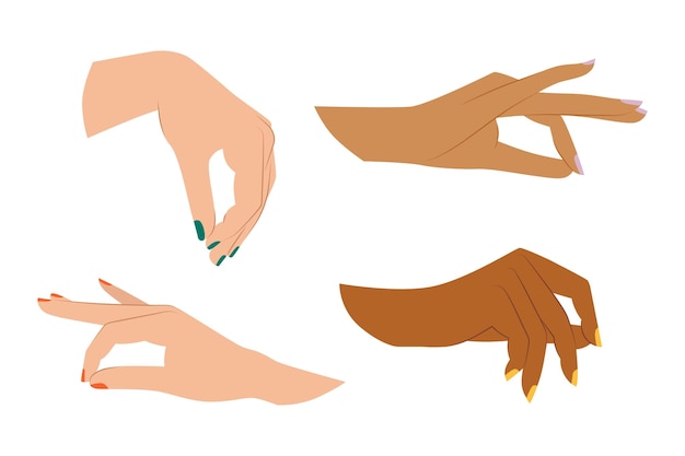 Stylized Hands in Thoughtful Gestures and Poses | Jiffy Designs
