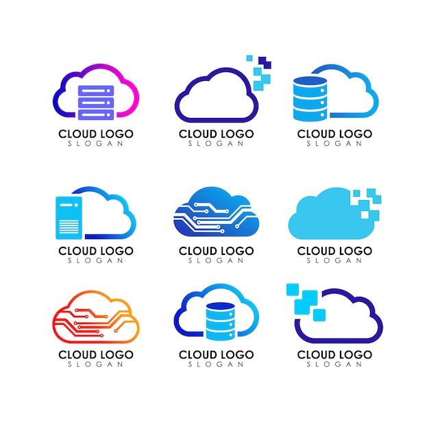 Vibrant Cloud Logo Collection with Abstract and Geometric Designs ...
