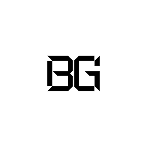 Bold and Geometric 'BG' Monogram Icon | Jiffy Designs