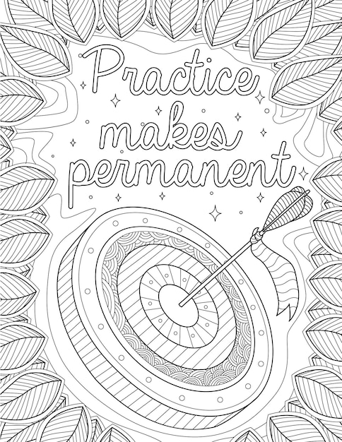 Inspiring Artwork: Practice Makes Permanent Motivational Design | Jiffy Designs