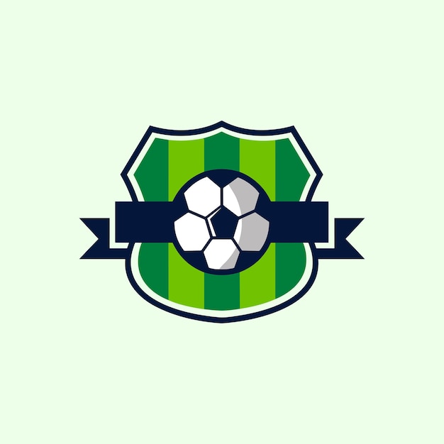 Vibrant Soccer Badge with Ribbon and Ball Emblem | Jiffy Designs
