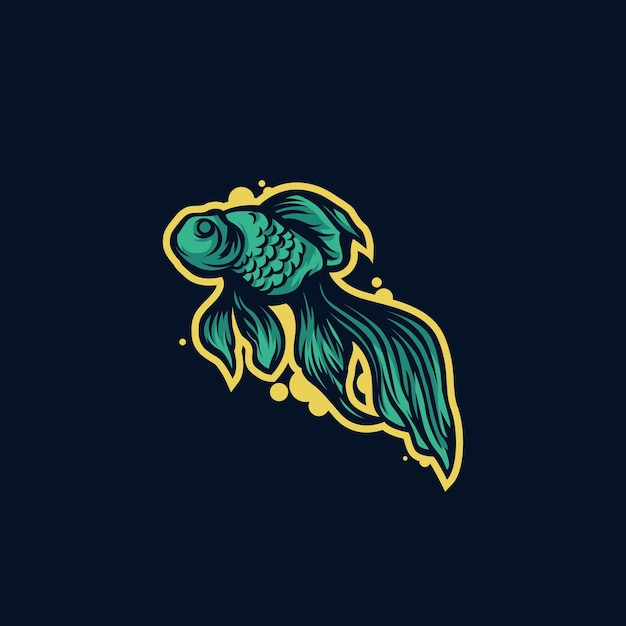 Vibrant Aquatic Emblem: Captivating Goldfish Design | Jiffy Designs