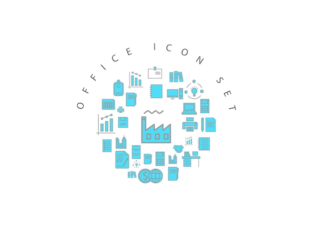 Comprehensive Office Icon Set for Diverse Business Applications | Jiffy ...