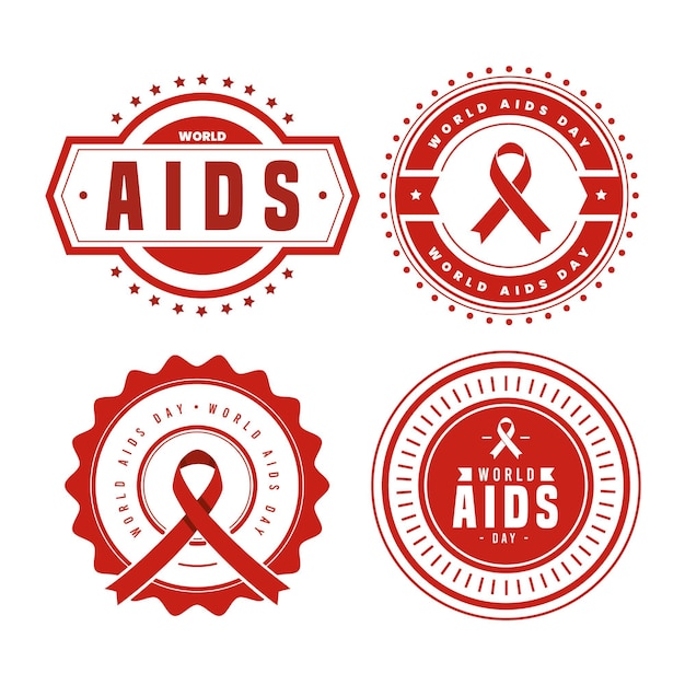 Powerful AIDS Awareness Symbols in Bold Red and White | Jiffy Designs