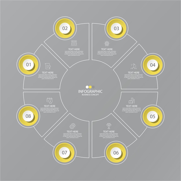 Elegant Circular Infographic with Vibrant Yellow Accents | Jiffy Designs