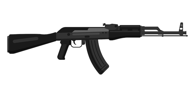 Sleek and Powerful Assault Rifle in Matte Black | Jiffy Designs