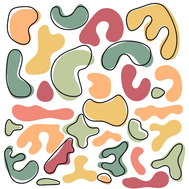 Vibrant Organic Shapes in Earthy Tones Abstract Design | Jiffy Designs
