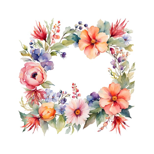 Vibrant Floral Wreath with Tropical Blooms and Lush Greenery | Jiffy ...
