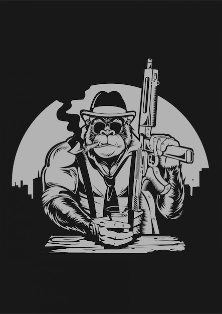Tough Raccoon Gunslinger Guarding the City at Night | Jiffy Designs
