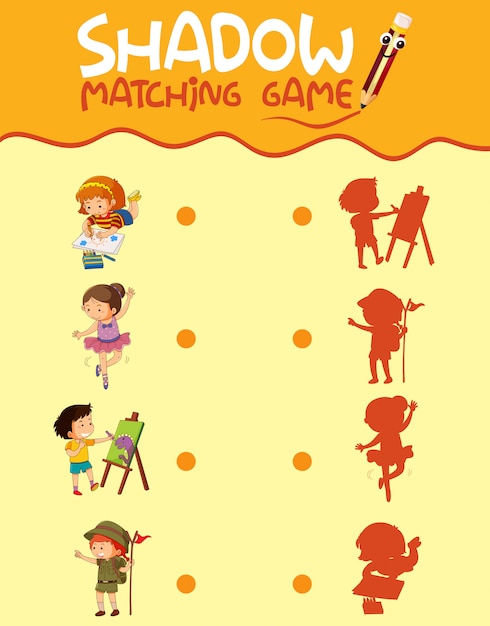 Playful Shadow Matching Game for Kids | Jiffy Designs