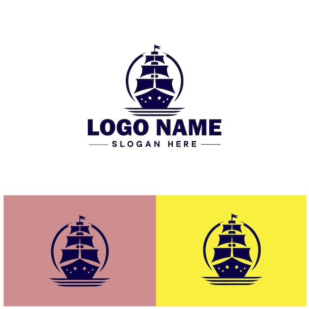 Elegant Nautical Emblem with Majestic Sailing Ship | Jiffy Designs