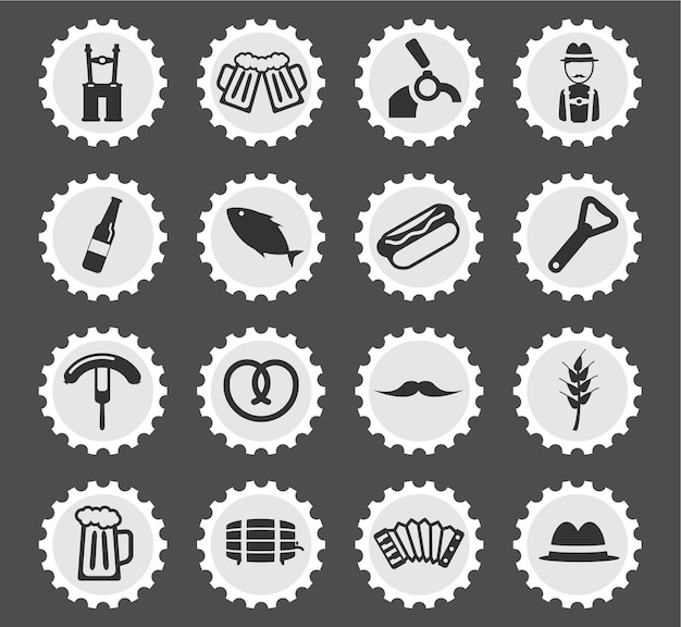Diverse Collection of Stylized Pub and Beer-Themed Icons | Jiffy Designs