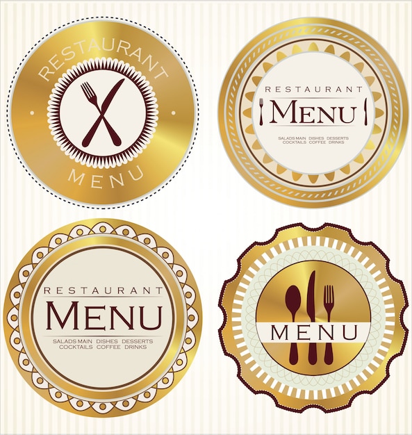Elegant and Versatile Restaurant Menu Emblem Collection | Jiffy Designs