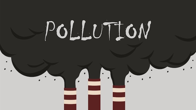 Billowing Smoke Clouds Spell Out 'Pollution' | Jiffy Designs