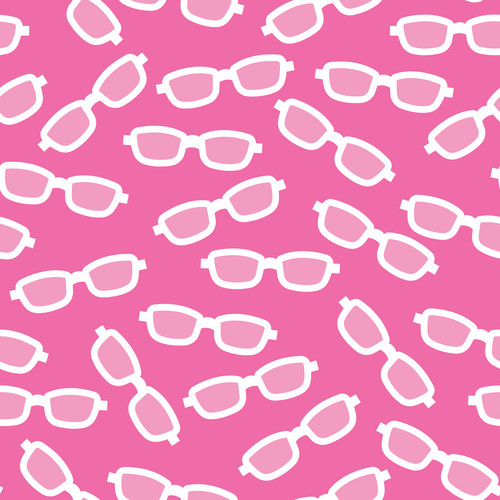 Eyeglasses, Eyes Health Care Seamless Pattern, Medical Vector Pink ...