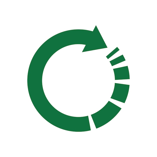 Vibrant Green Circular Arrow Graphic Icon | Jiffy Designs