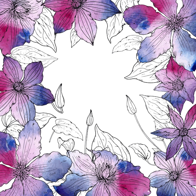 Vibrant Floral Wreath with Watercolor Blooms and Leaves | Jiffy Designs