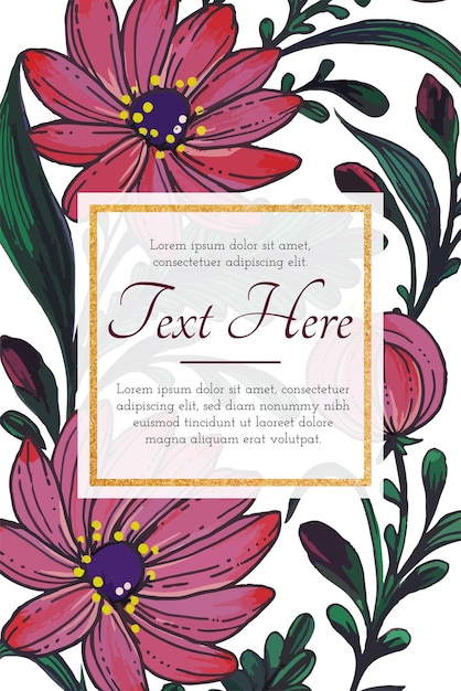 Vibrant Floral Frame with Textual Centerpiece | Jiffy Designs