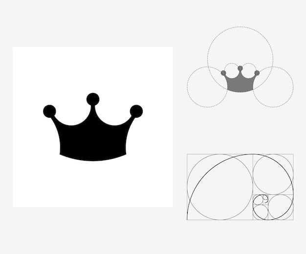 Regal Crown Silhouette with Geometric Patterns | Jiffy Designs