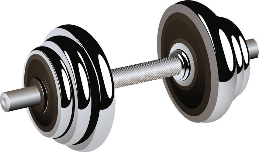 Isolated Barbell Illustration | Jiffy Designs