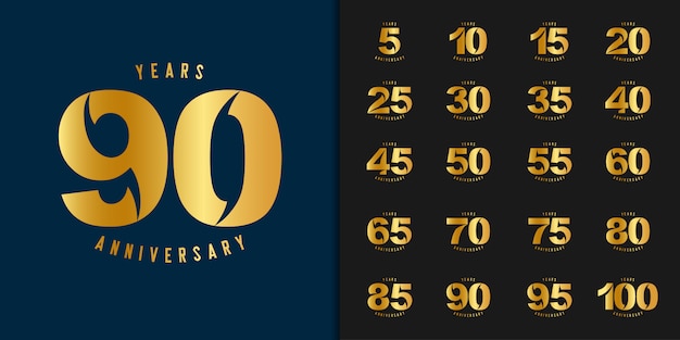 Elegant 90th Anniversary Celebration with Golden Numerals | Jiffy Designs