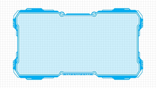 Futuristic Tech Frame with Vibrant Blue Accents | Jiffy Designs