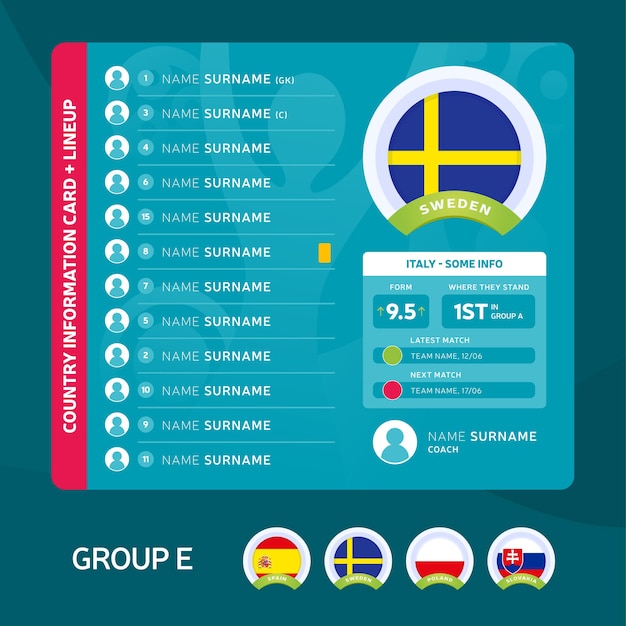 Vibrant Soccer Team Roster with National Flags | Jiffy Designs