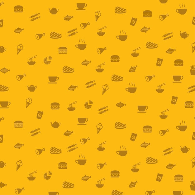 Delectable Doodles: A Vibrant Food-Themed Pattern | Jiffy Designs