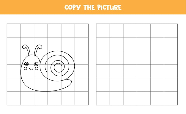 Cute Cartoon Snail on Grid Paper | Jiffy Designs
