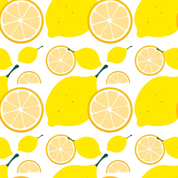 Vibrant Lemon Slices and Wedges Seamless Pattern | Jiffy Designs