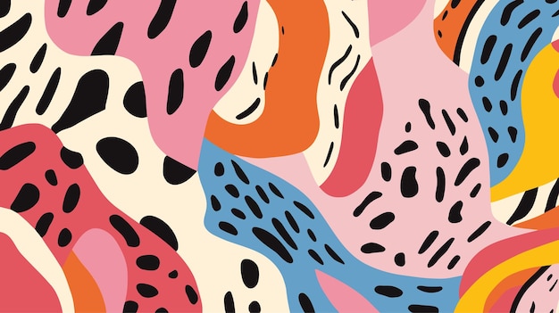 Vibrant Abstract Shapes with Playful Organic Patterns | Jiffy Designs