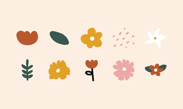 Vibrant Floral Motifs in Earthy Tones and Playful Shapes | Jiffy Designs