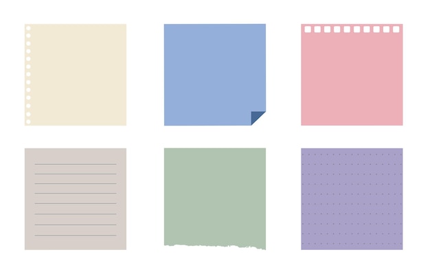 Assorted Pastel Colored Memo Sheets with Lined Patterns | Jiffy Designs
