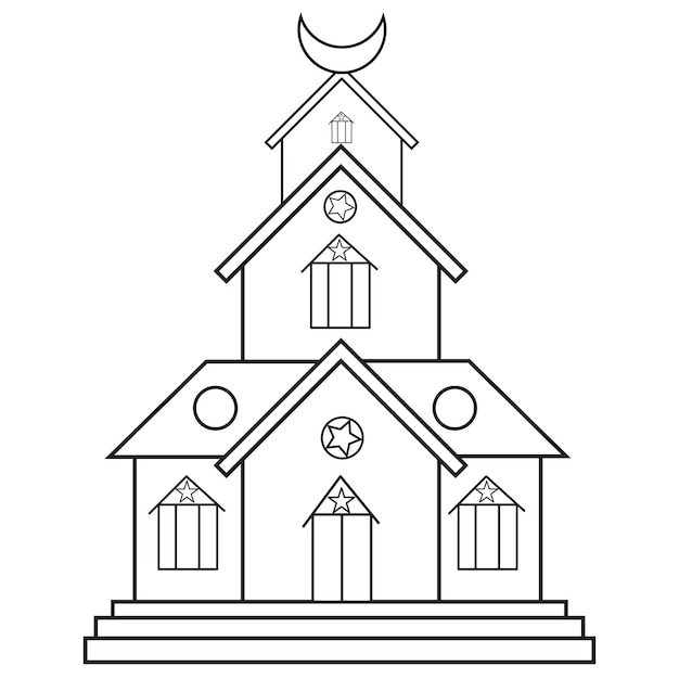 Whimsical Architectural Structure with Geometric Shapes and Patterns ...