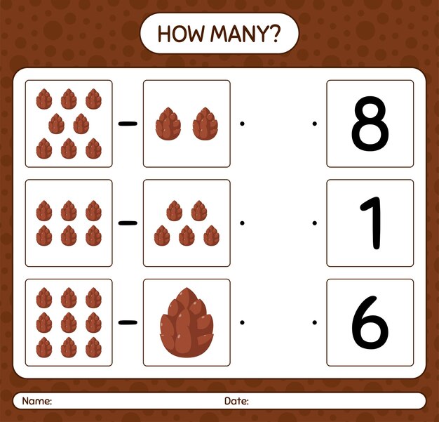 Counting Acorns A Visually Engaging Math Worksheet Jiffy Designs