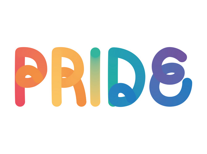 Pride Lettering Design Over White | Jiffy Designs
