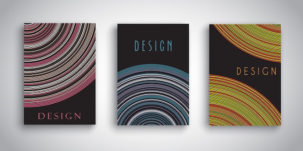 Vibrant Concentric Circles: Bold Graphic Design Posters | Jiffy Designs