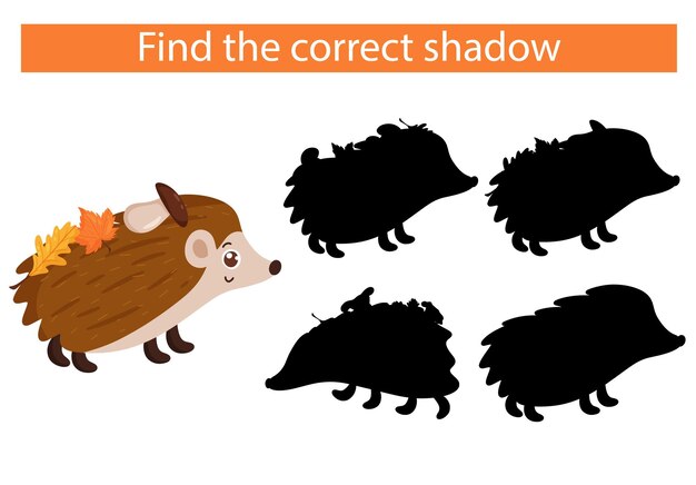 Adorable Hedgehog and Its Matching Silhouettes | Jiffy Designs